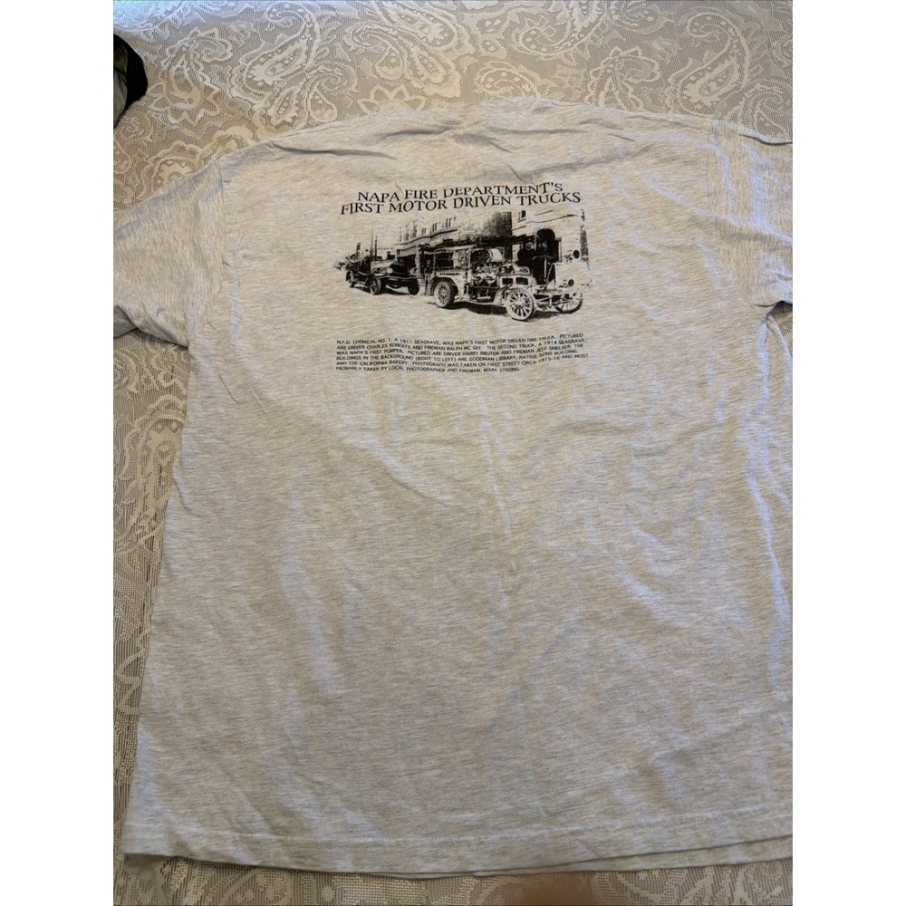 Napa Fire Department First Motor Truck XL  Tshirt Meas. In Pics